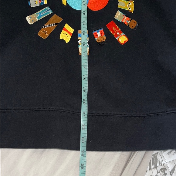 Disney 100 Anniversary Black Hoodie Colorful Character Design - Picture 8 of 9